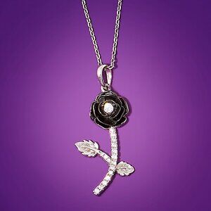 Black Rose Necklace, Charmed Aroma Black Rose Collection